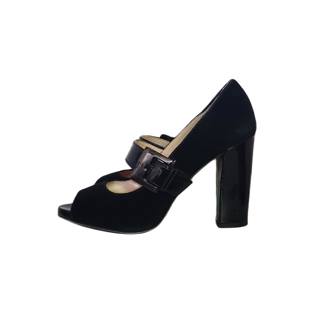 Michael Kors Hanna Mary Jane Open Toe Suede Pumps - Picture 3 of 4